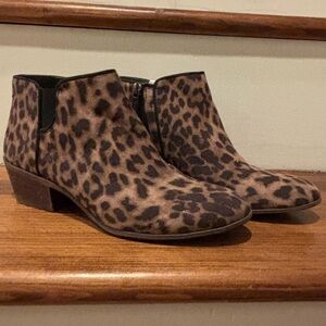 Leopard Print Ankle Boots